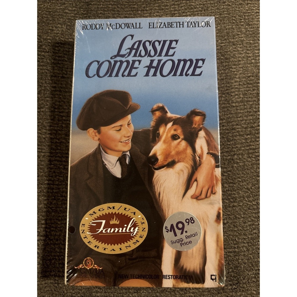 Lassie Come Home 1943 - VHS 1990 (Sealed) MGM Turner New